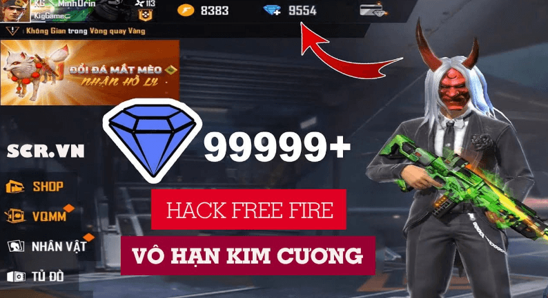 Free Fire Hack Kim Cương với Getgfftool.com
